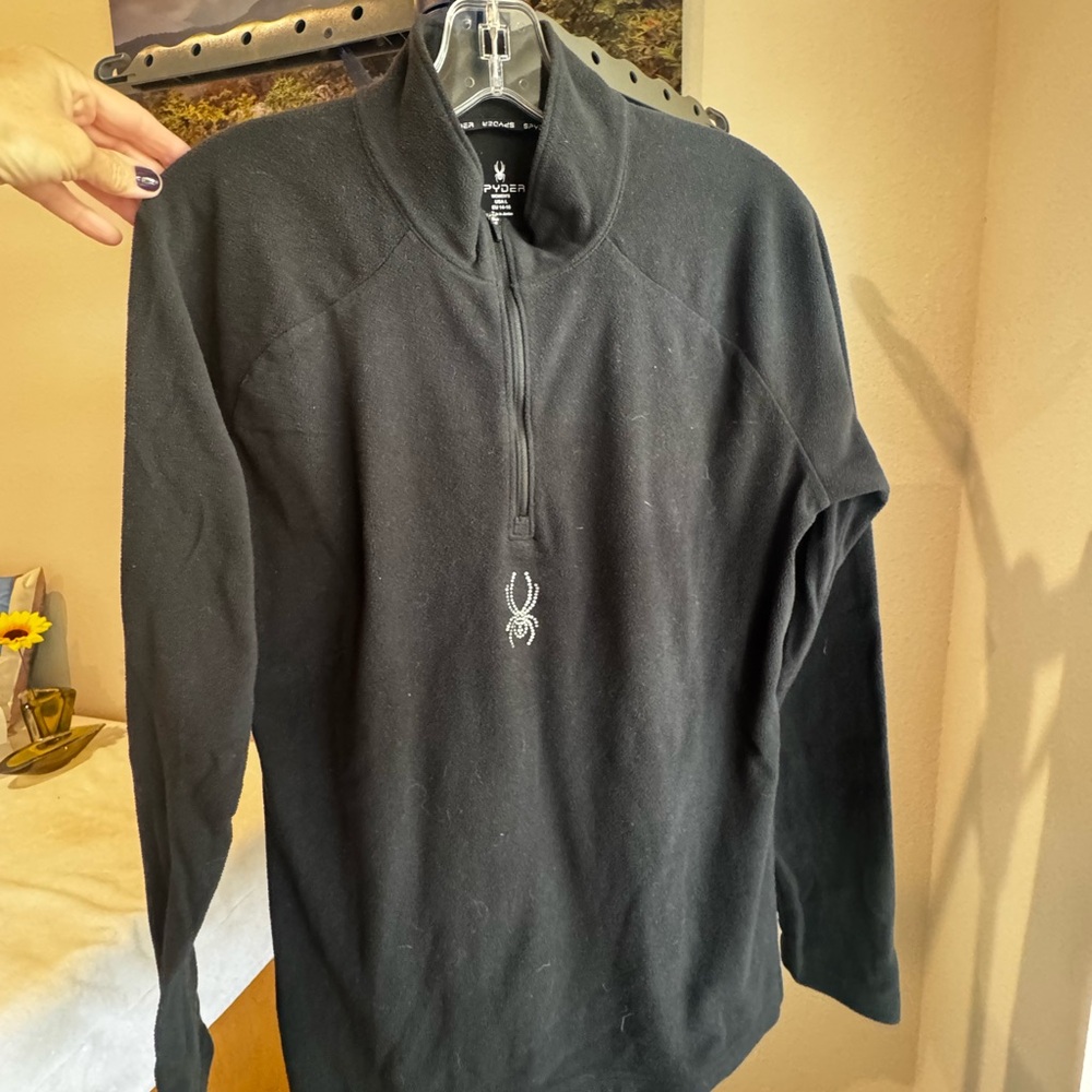 Spyder Men's Black Zip-Up Sweater